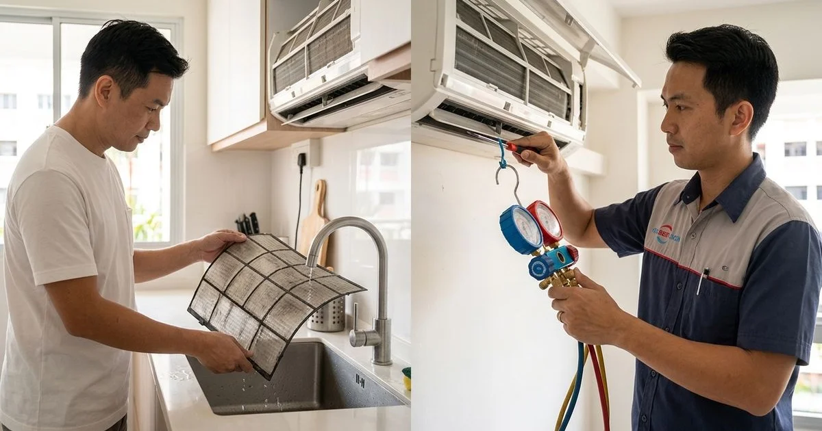 DIY vs Professional Aircon Servicing in Yishun: What Can You Do Yourself?